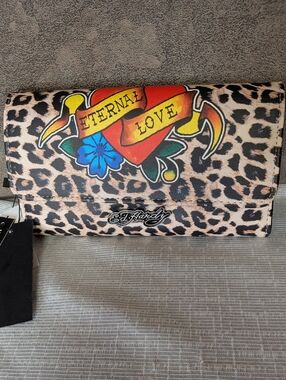 NWT Ed Hardy Eternal Love Cheetah Wallet Y2K